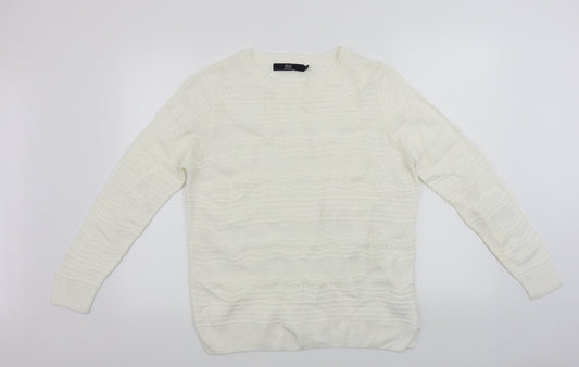 Womens UK Size L ISLE Ivory Pullover Jumper