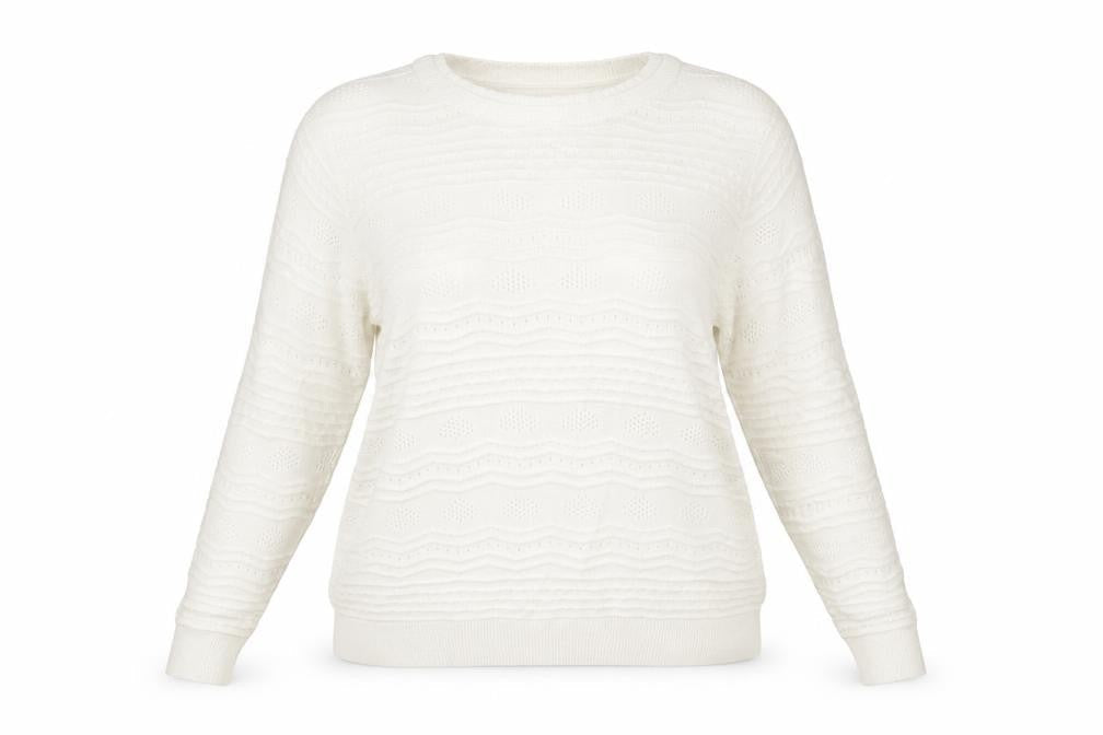 Womens UK Size L ISLE Ivory Pullover Jumper