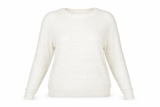 Womens UK Size L ISLE Ivory Pullover Jumper