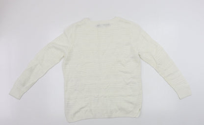 Womens UK Size L ISLE Ivory Pullover Jumper