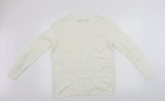 Womens UK Size L ISLE Ivory Pullover Jumper