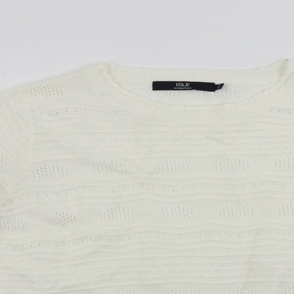 Womens UK Size L ISLE Ivory Pullover Jumper