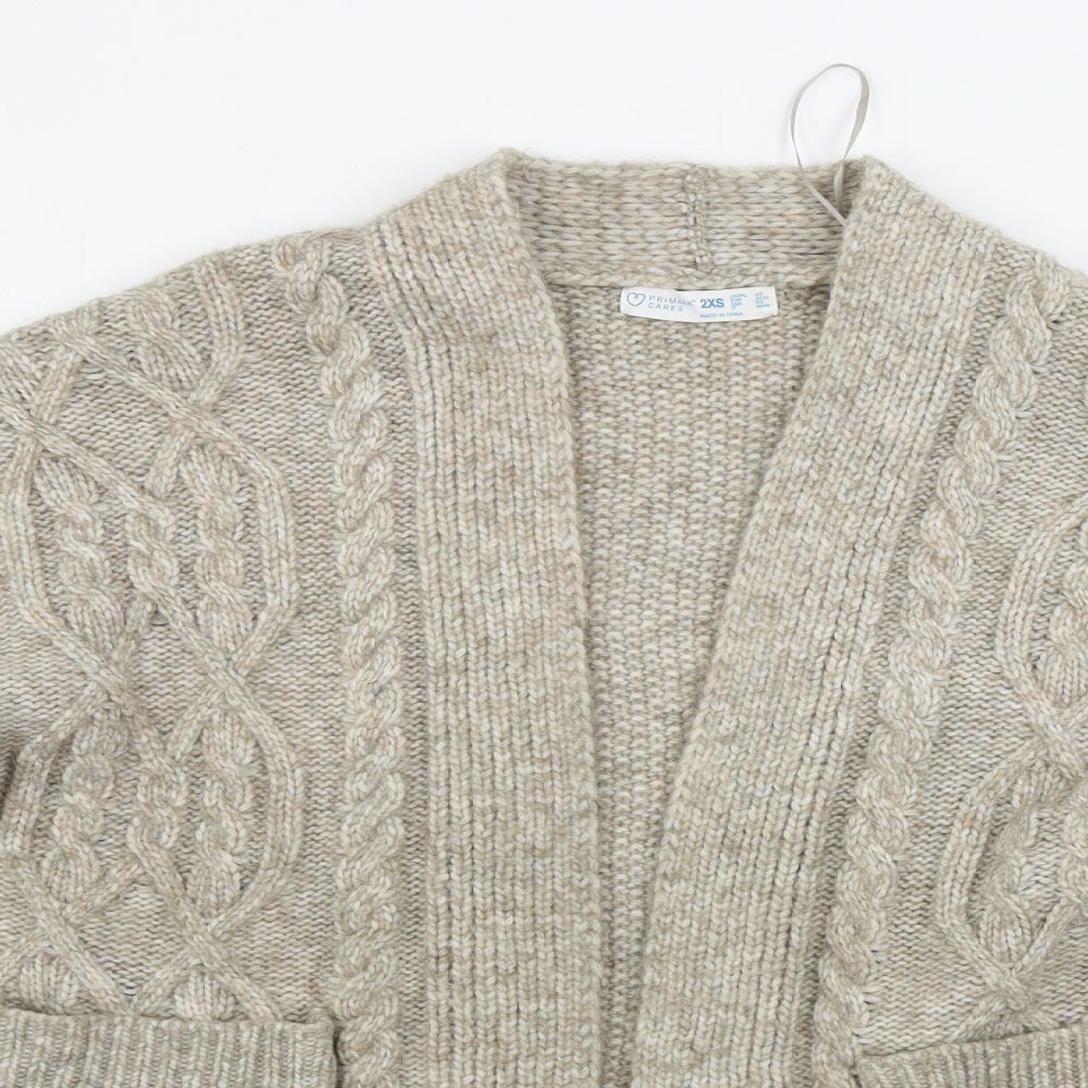 Primark  Womens Beige   Cardigan Jumper   - 2XS