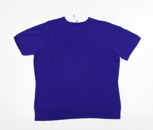 Womens UK Size 14 BHS Blue Pullover Jumper