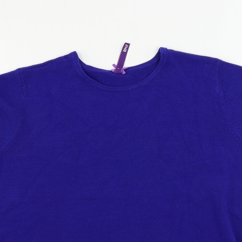 Womens UK Size 14 BHS Blue Pullover Jumper