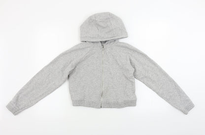 M&Co Girls Grey   Full Zip Hoodie Size 11-12 Years