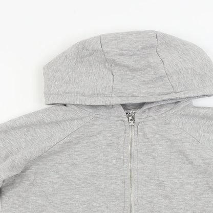 M&Co Girls Grey   Full Zip Hoodie Size 11-12 Years