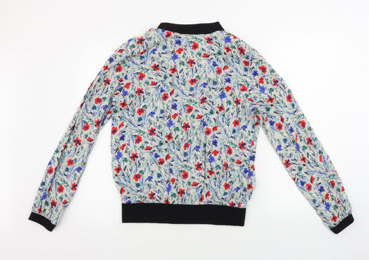 Papaya  Womens Grey Floral  Jacket Coat Size 12