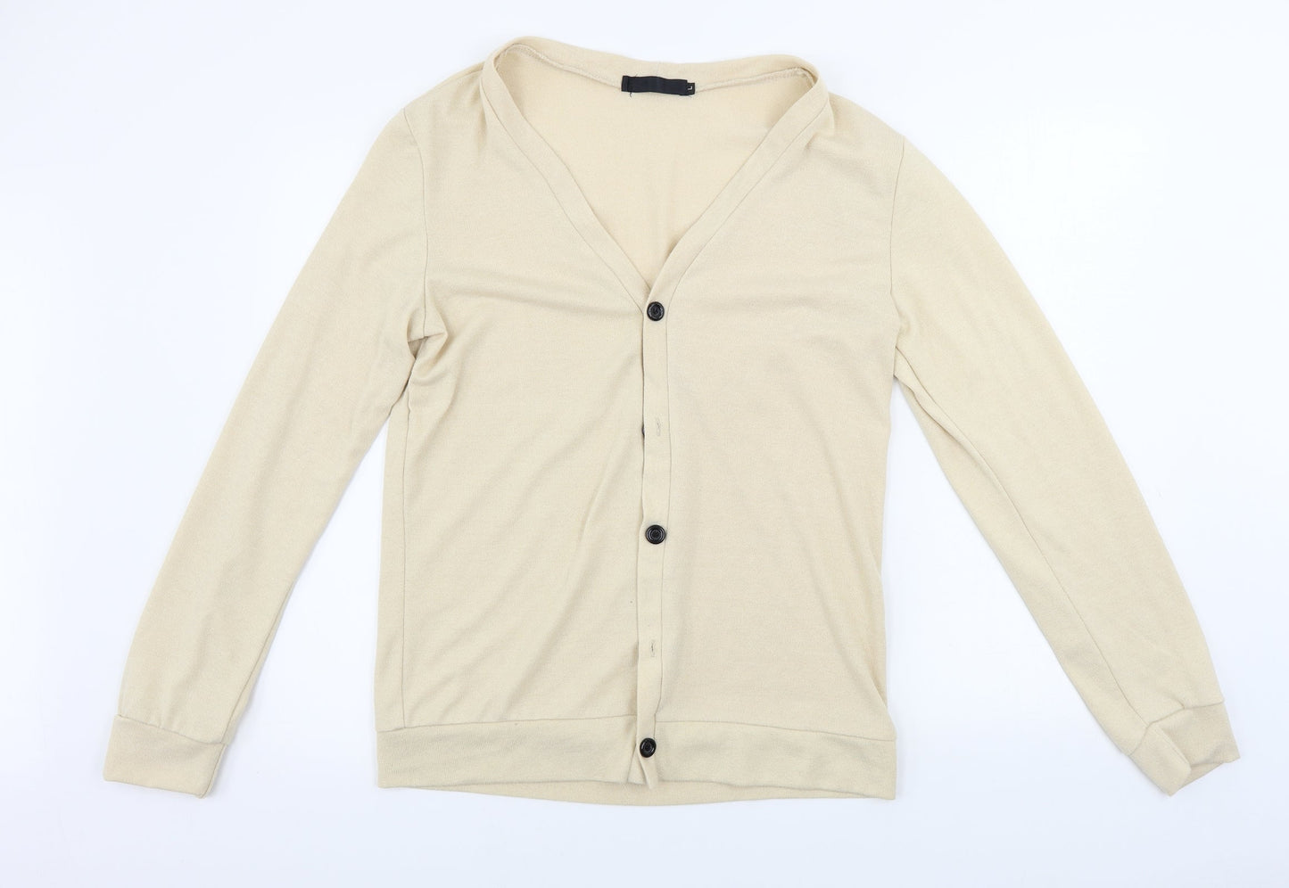 Womens UK Size L Preworn Beige Cardigan Jumper