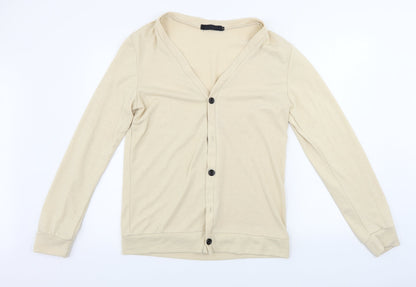 Womens UK Size L Preworn Beige Cardigan Jumper