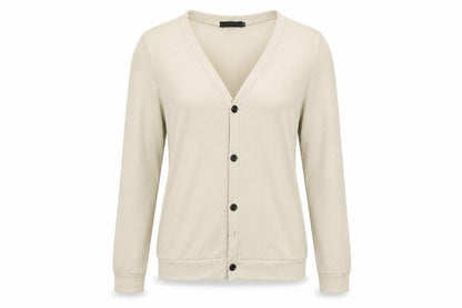 Womens UK Size L Preworn Beige Cardigan Jumper