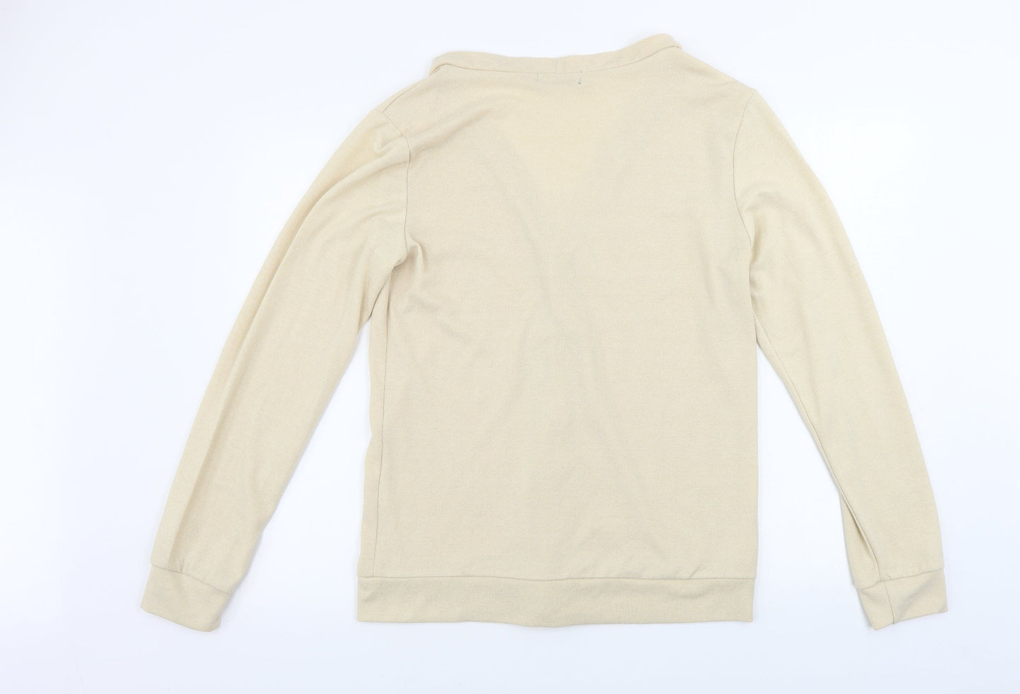 Womens UK Size L Preworn Beige Cardigan Jumper