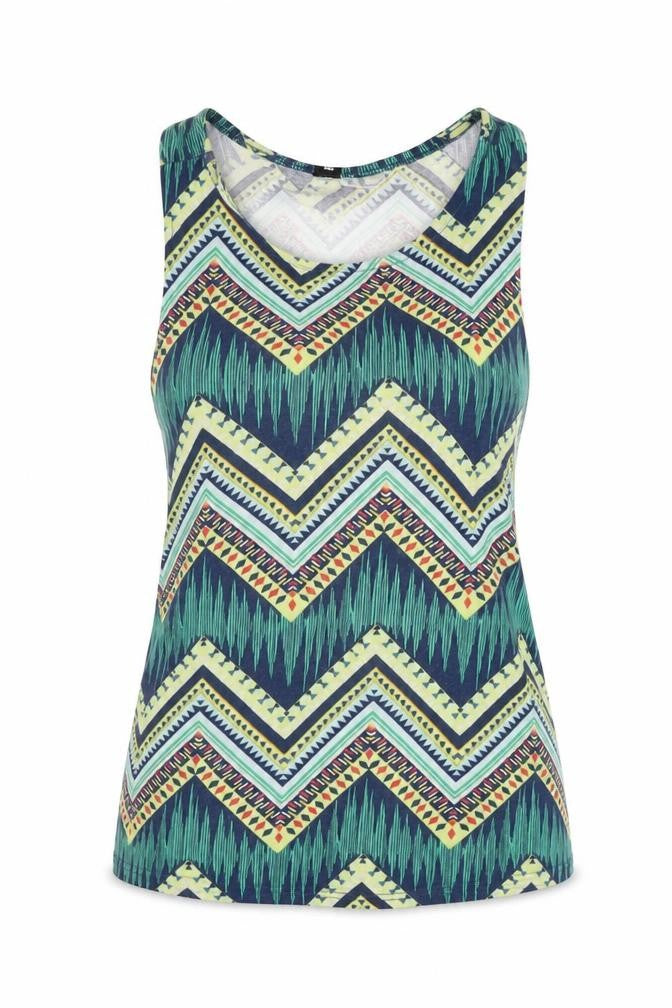 Womens UK Size XS H&M Green Basic Tank