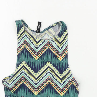 Womens UK Size XS H&M Green Basic Tank