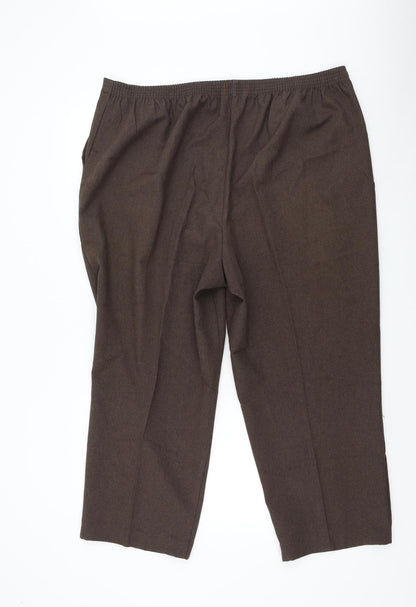 Womens UK Size 20 BM Regular Fit  Brown Trousers
