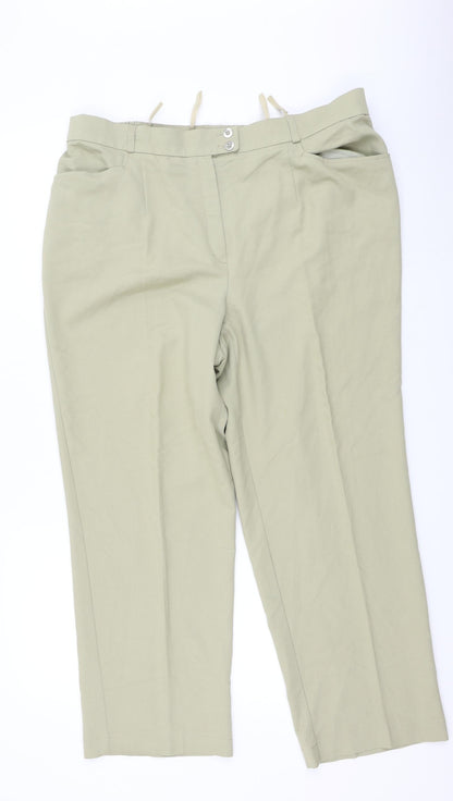 Womens UK Size 20 Preworn Regular Fit  Beige Trousers