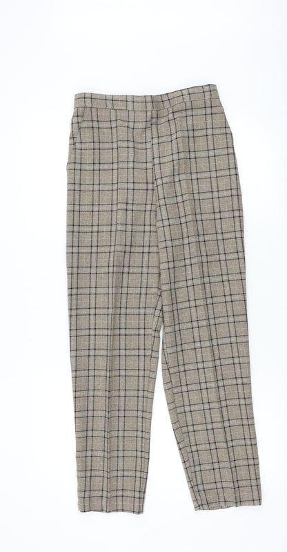 Womens UK Size 10 Preworn Regular Fit  Brown Trousers