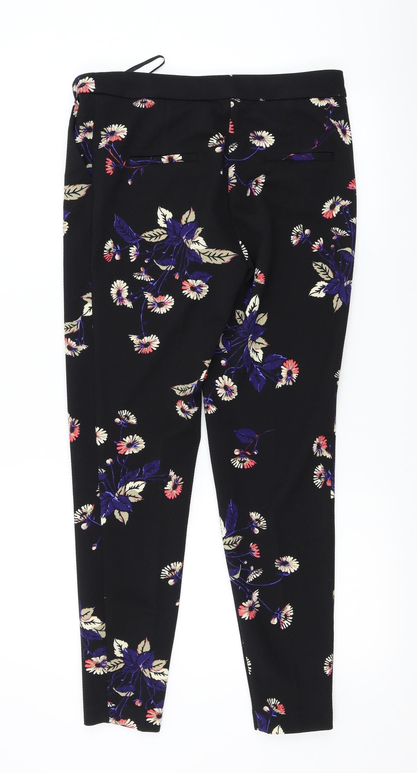 Womens UK Size 8 NEXT Regular Fit  Black Trousers