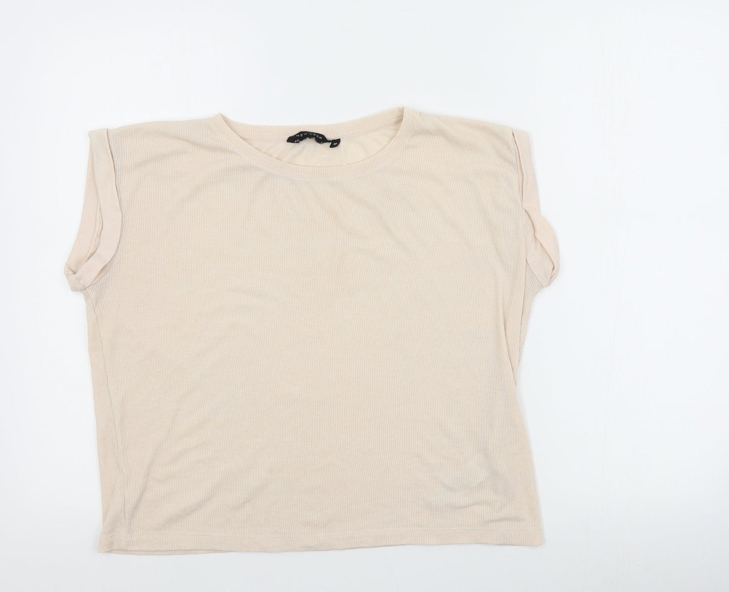 Womens UK Size 10 New Look Pink Basic T-Shirt