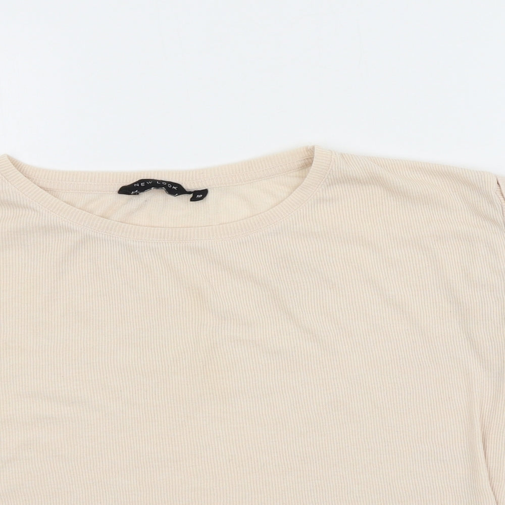 Womens UK Size 10 New Look Pink Basic T-Shirt