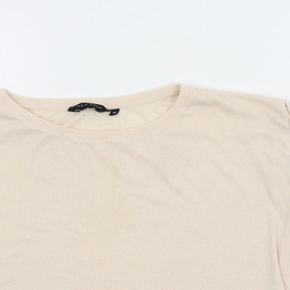 Womens UK Size 10 New Look Pink Basic T-Shirt
