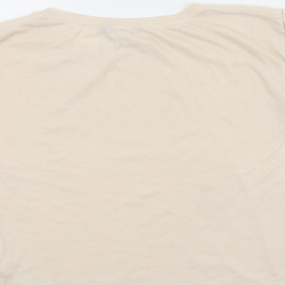 Womens UK Size 10 New Look Pink Basic T-Shirt