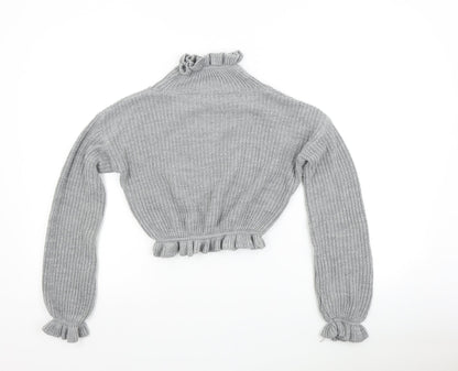Womens UK Size M Preworn Grey Pullover Jumper