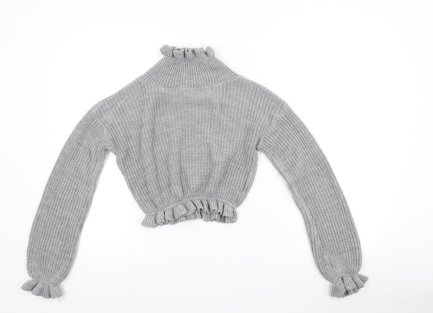 Womens UK Size M Preworn Grey Pullover Jumper
