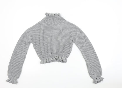 Womens UK Size M Preworn Grey Pullover Jumper