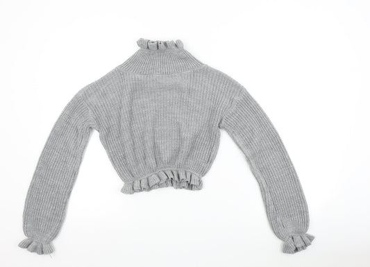Womens UK Size M Preworn Grey Pullover Jumper