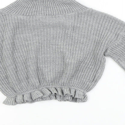 Womens UK Size M Preworn Grey Pullover Jumper