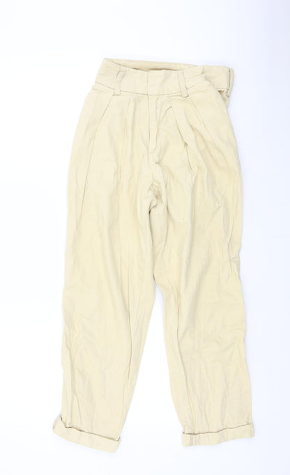 Primark Womens Yellow   Trousers  Size 4 L26 in