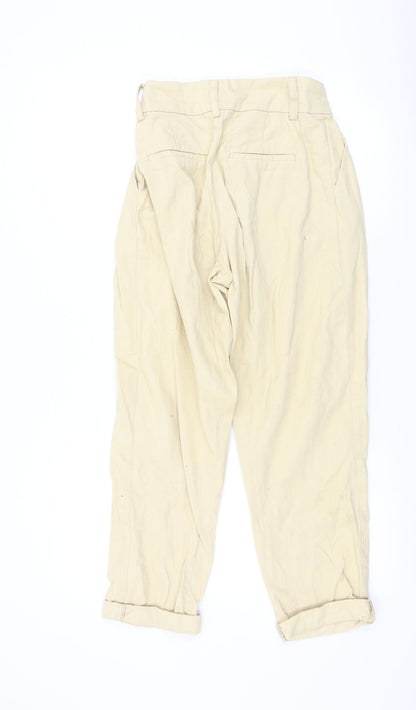 Primark Womens Yellow   Trousers  Size 4 L26 in