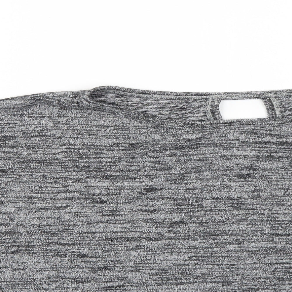 Womens UK Size M River Island Grey Basic T-Shirt