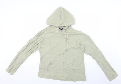 Additional front view of Missguided women’s green pullover hoodie, size UK 10