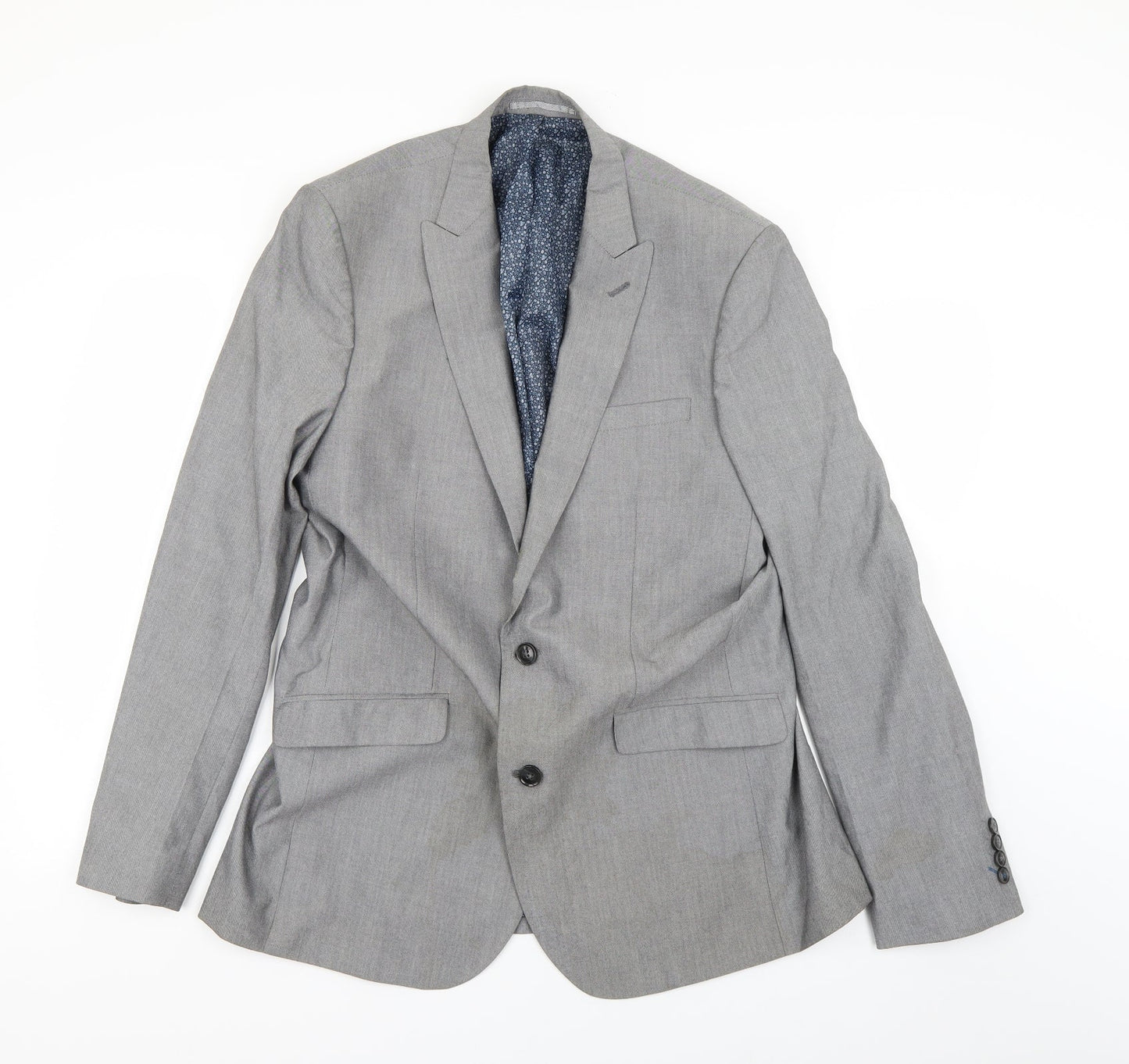 Mens UK Size 40 Cedar Wood State Regular Grey Suit Jacket