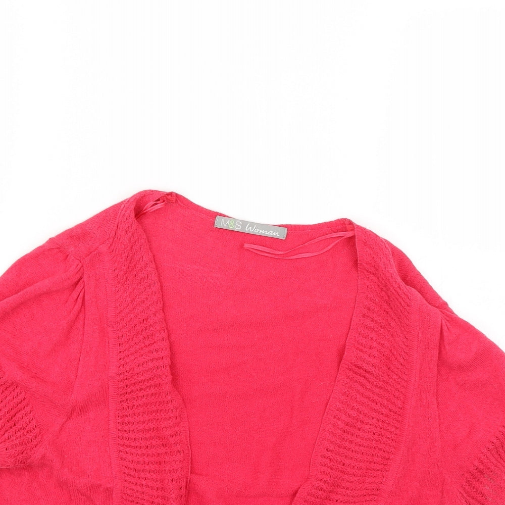 Womens UK Size 14 Marks and Spencer Pink Cardigan Jumper