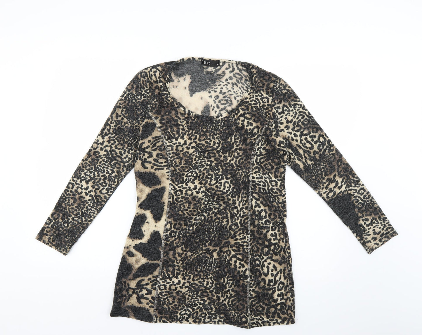 NEXT Womens Brown Animal Print  Jumper Dress  Size M