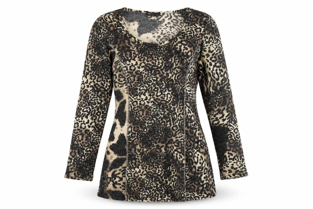 Next Womens Brown Animal Print  Jumper Dress  Size M