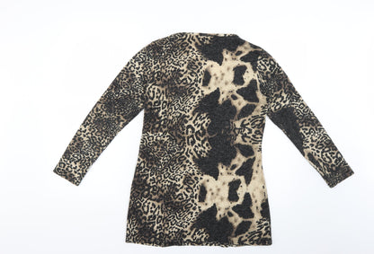 NEXT Womens Brown Animal Print  Jumper Dress  Size M