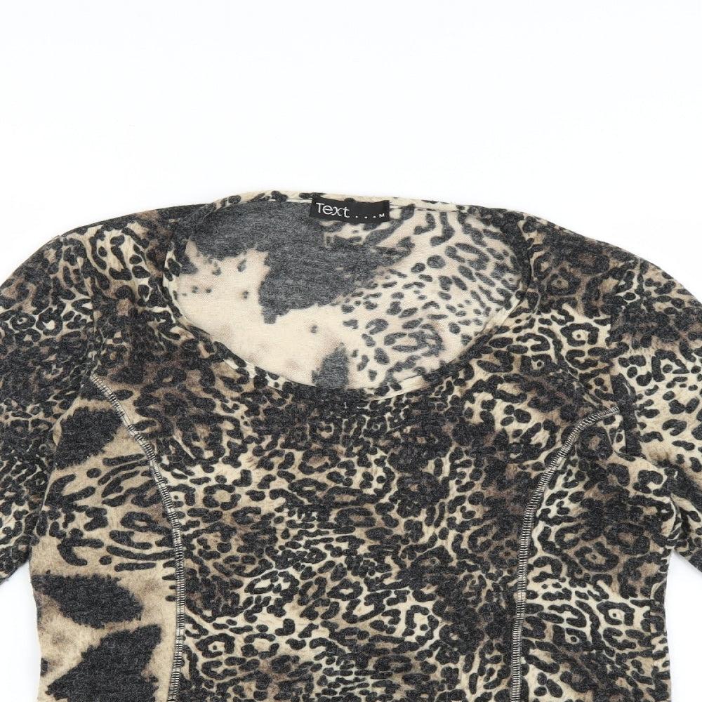 NEXT Womens Brown Animal Print  Jumper Dress  Size M