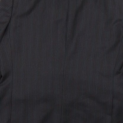 hewells Mens Grey Striped  Jacket Suit Jacket Size 38