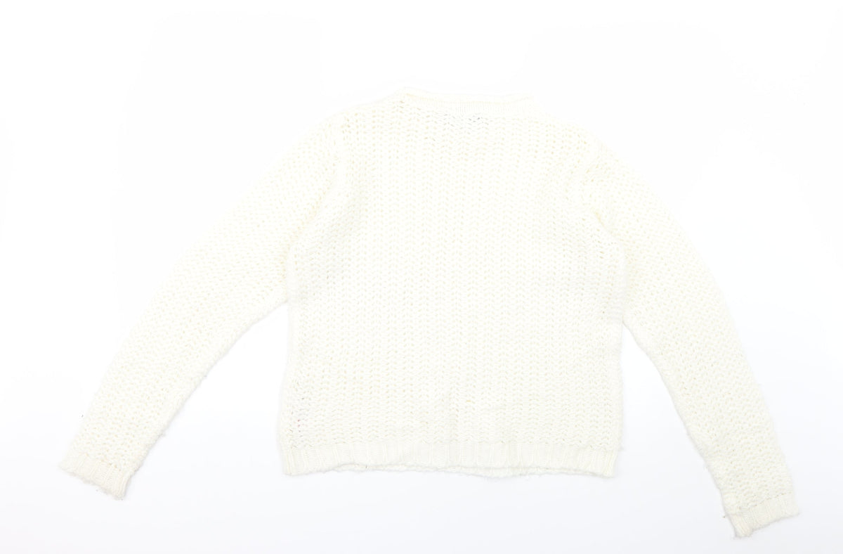 Womens UK Size 14 Dorothy Perkins White Pullover Jumper
