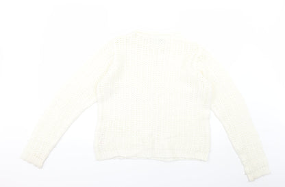 Womens UK Size 14 Dorothy Perkins White Pullover Jumper