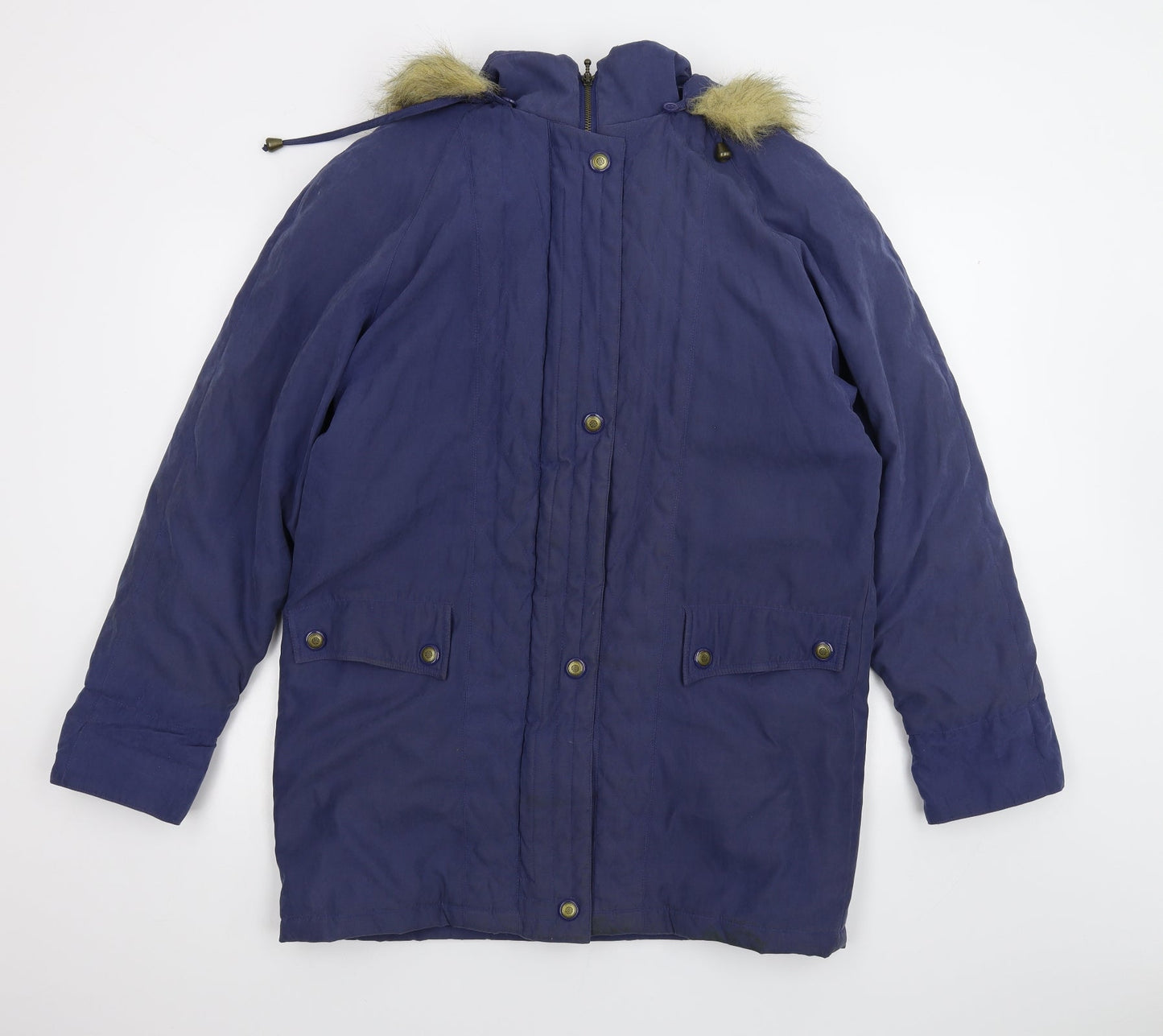 Chic de paris Womens Blue   Parka Coat Size 12