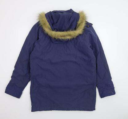 Chic de paris Womens Blue   Parka Coat Size 12