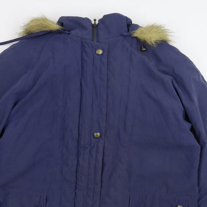 Chic de paris Womens Blue   Parka Coat Size 12