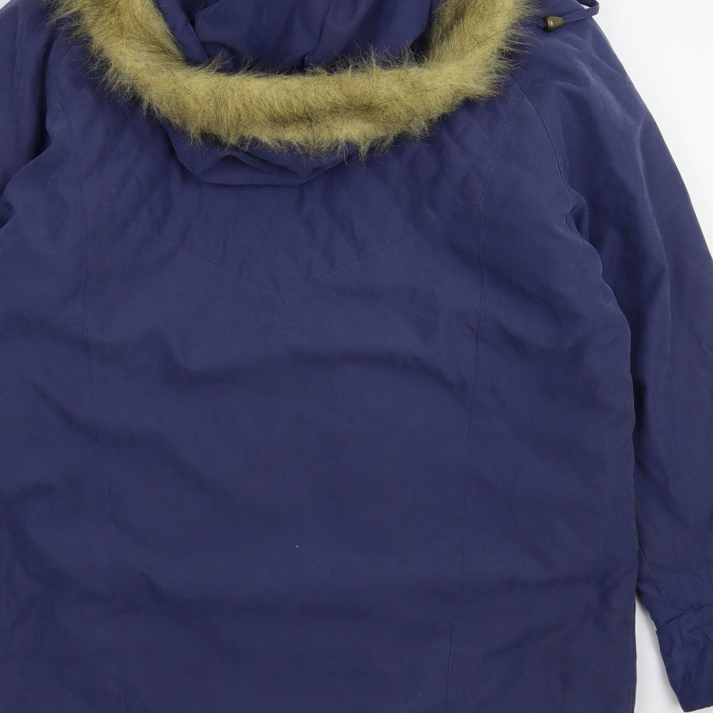 Chic de paris Womens Blue   Parka Coat Size 12