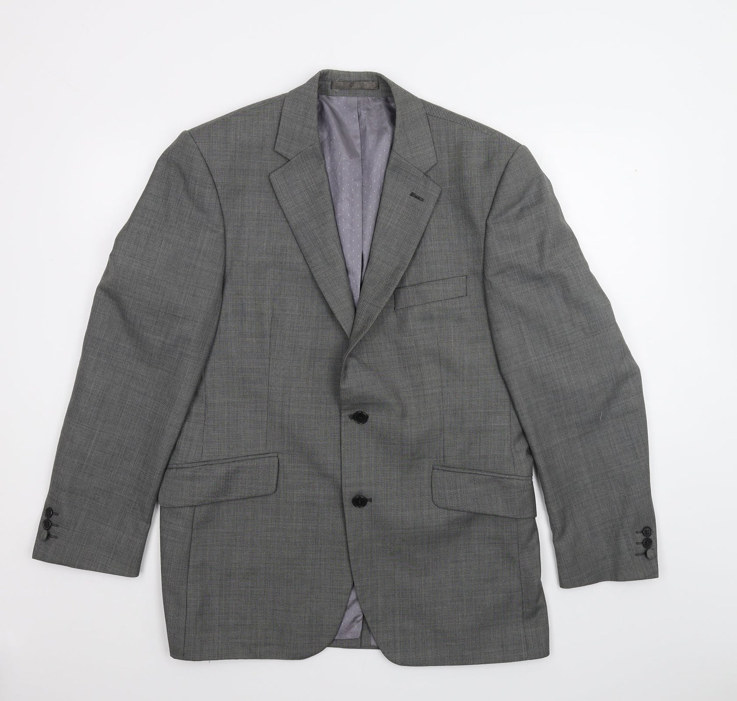 Flintoff Mens Grey   Jacket Suit Jacket Size 40
