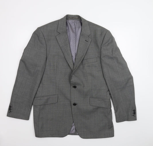 Flintoff Mens Grey   Jacket Suit Jacket Size 40
